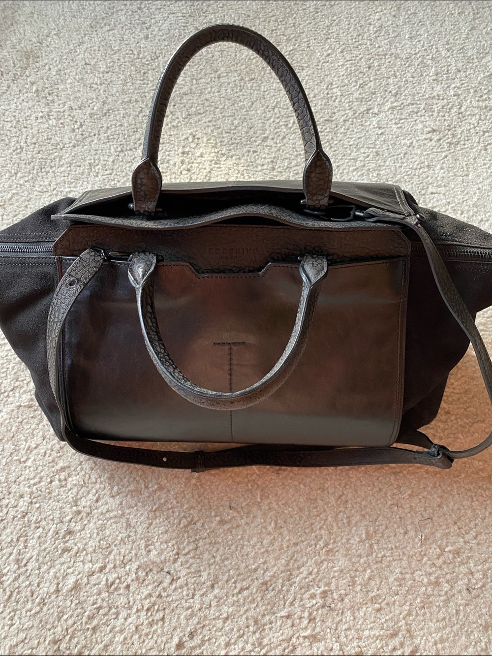Weekender Liebeskind black leather bag - Picture 8 of 11